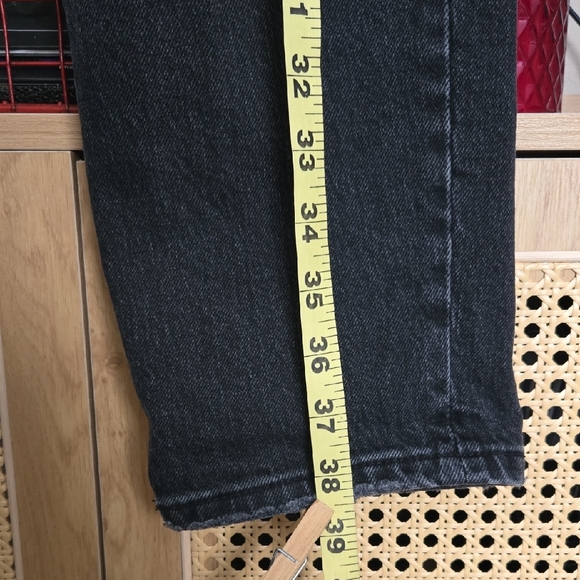 Zara Black Washed High Rise Straight Leg Jeans Size 8 Womens Denim - Picture 3 of 13